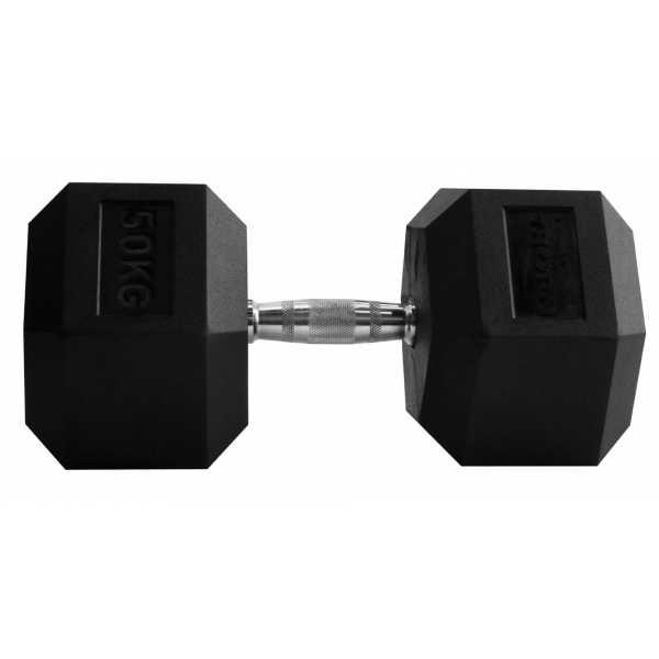 HANTEL THORN FIT HEX RUBBER DUMBBELL 50,0KG